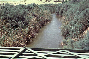 The Jordan River at the Allenby Bridge