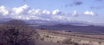 Mt. Hermon rising above the Golan Heights