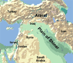Map showing Ararat