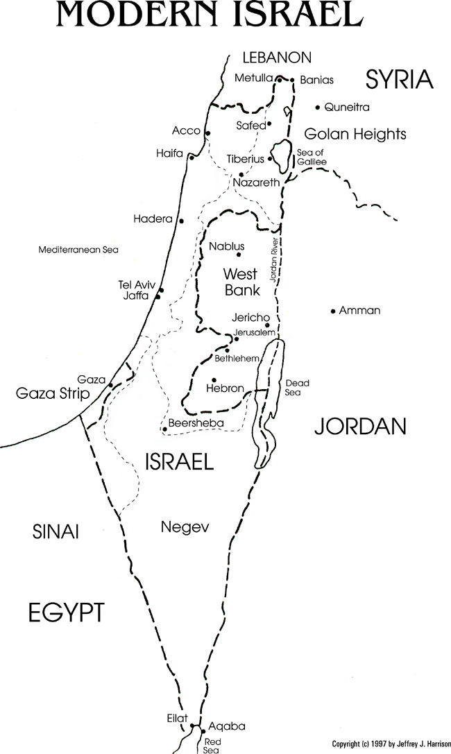 Modern Israel Map