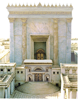 Facade of the Second Temple in Jerusalem